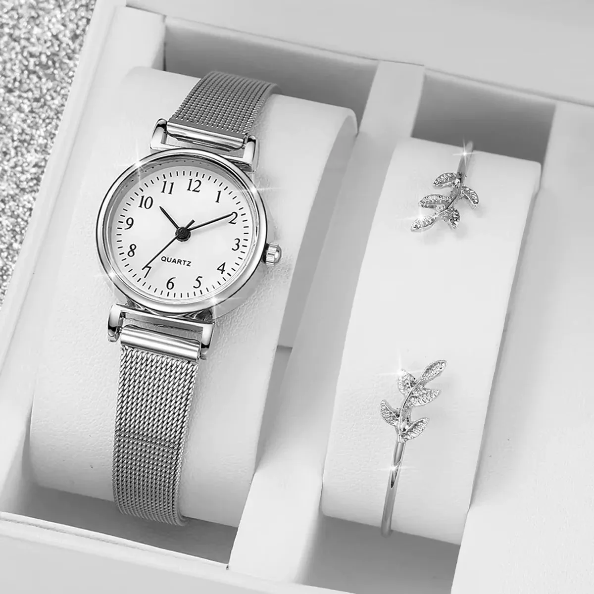 Arabic Dial Women Watch with Free Bracelet ( Standard Delivery )
