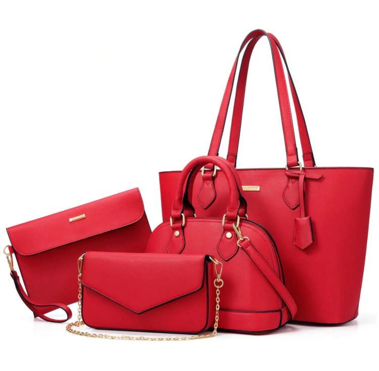 4PCS Women Fashion Handbags Purses Wallet Tote Shoulder Bags Casual Crossbody Bags, Best Valentine's Day Gift For Ladies Girls, Satchel Purse Set 4pcs