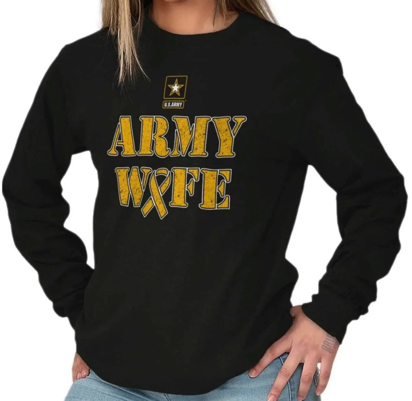 Army  wife long sleeve