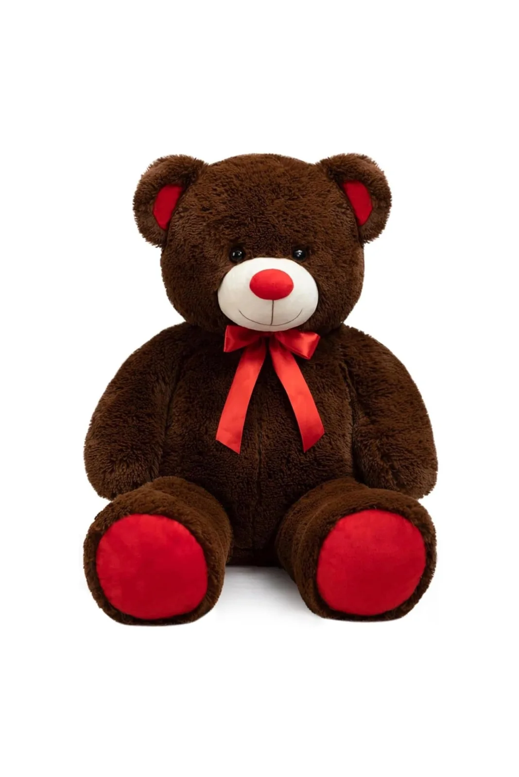 Big Teddy Bear Stuffed Animal Giant Teddy Bear Plush with Red Ribbon Bow Plush Toy Gift for Girlfriend Bride 36 inch
