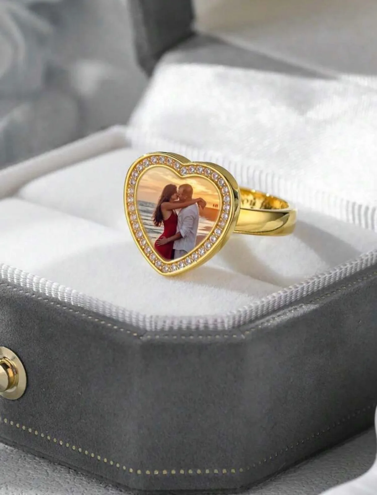 Custom female photo Ring ( Standard Delivery )