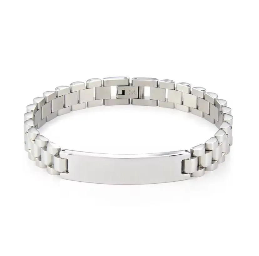Customized Text Men Stainless Steel Bracelet ( Standard Delivery )