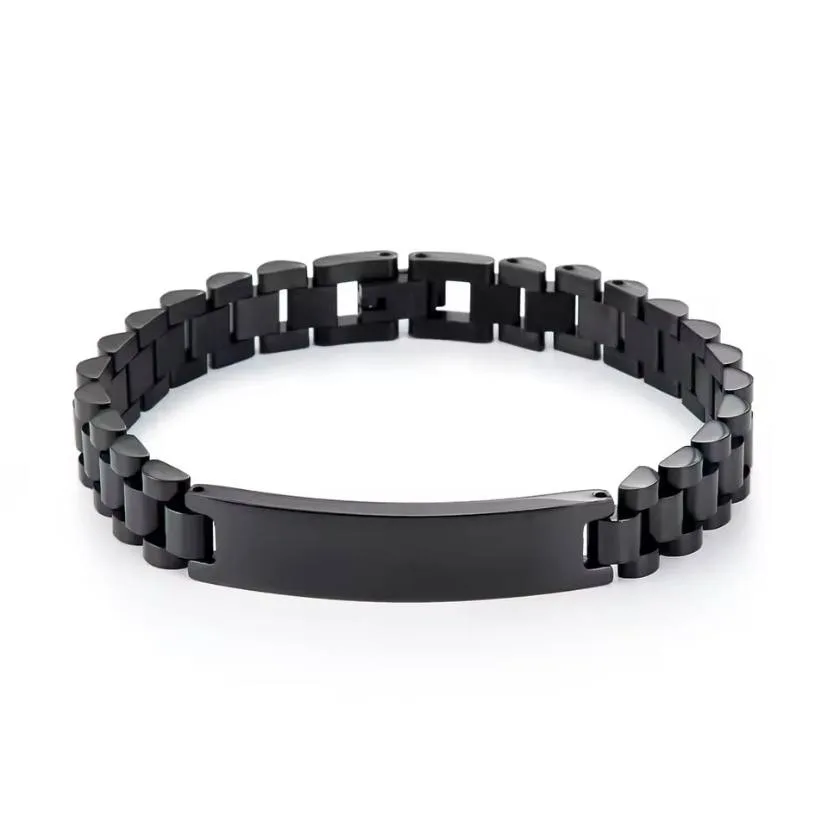 Customized Text Men Stainless Steel Bracelet ( Standard Delivery )