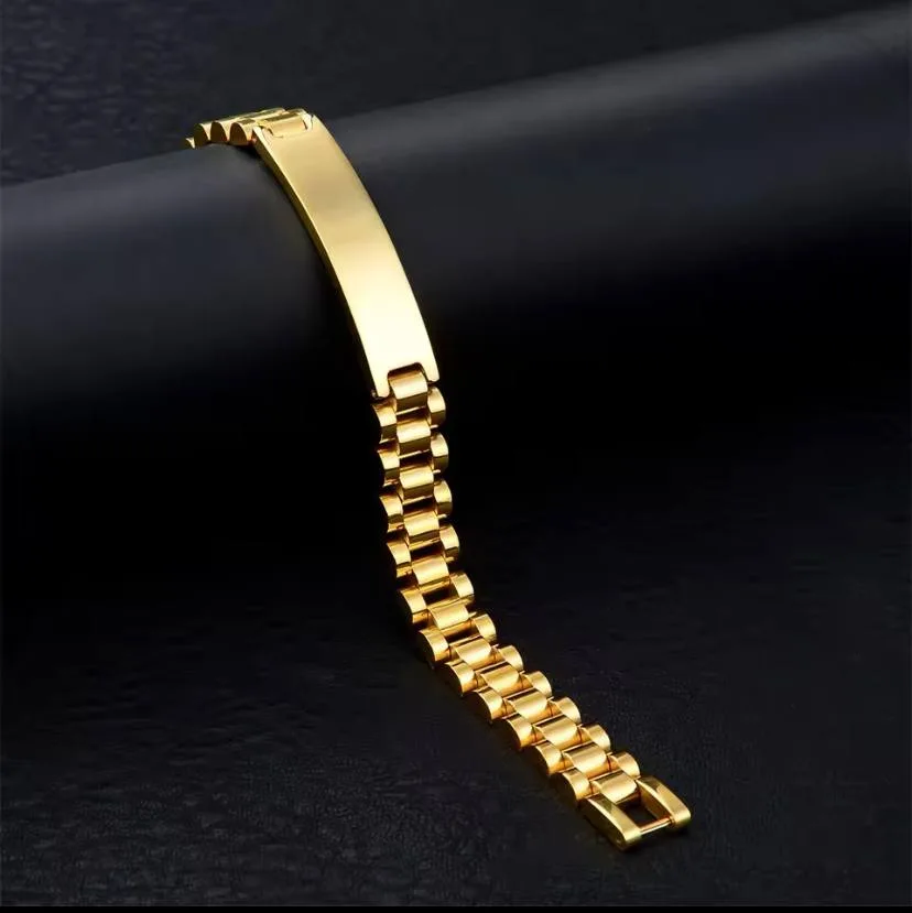 Customized Text Men Stainless Steel Bracelet ( Standard Delivery )