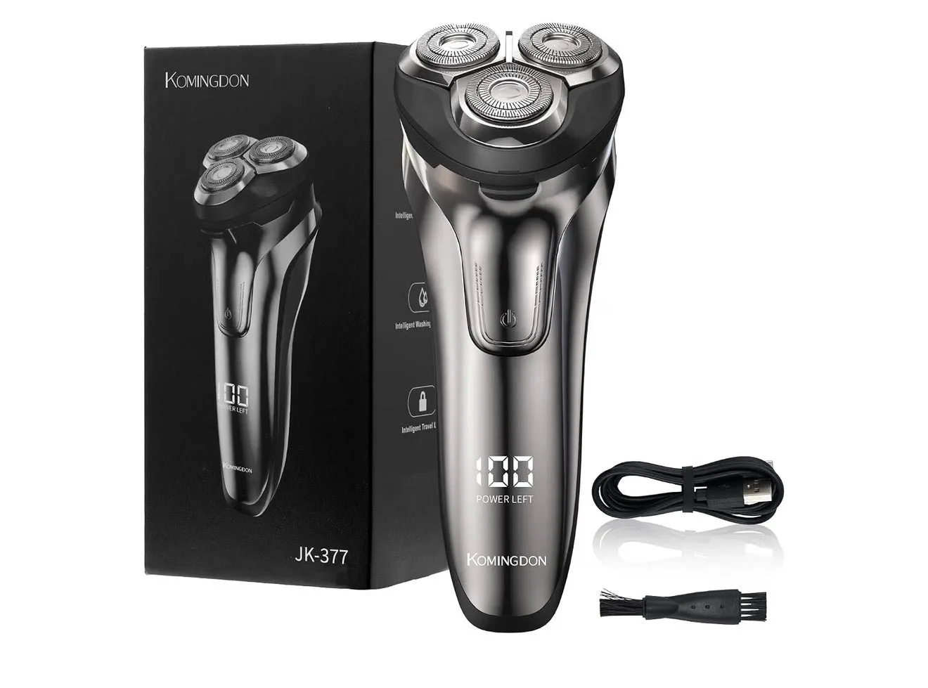 Electric Razor for Men with Pop-Up Trimmer, Rechargeable Cordless Electric Shaver