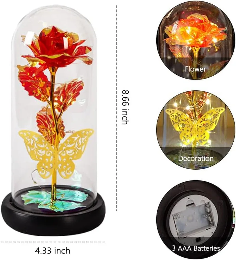 Eternal Light Flower Rose Gift - Ideal Gift for her ( Usa Express )