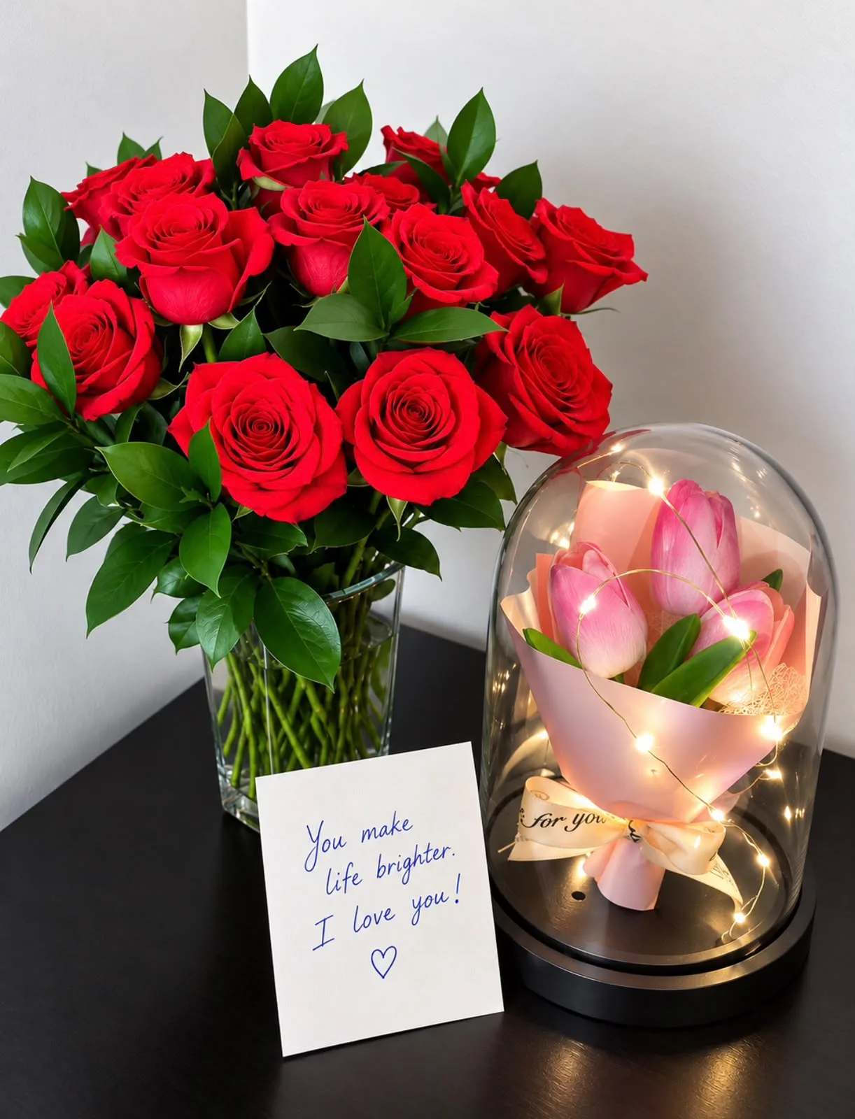 Fresh cut flower special and luxury glass flower