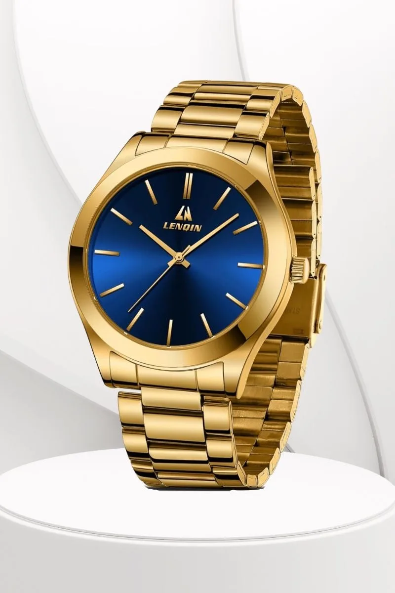 Gold Wrist Watch Gender-Neutral Minimalist Watch