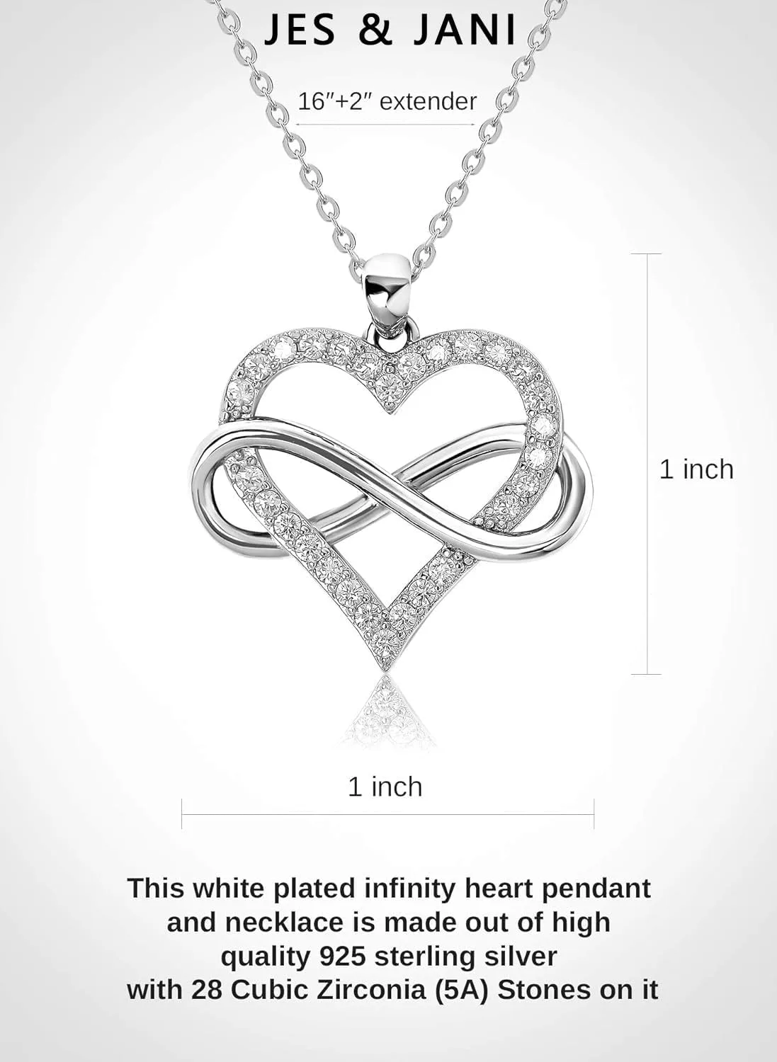 Infinity Heart Necklace for Women ( Usa Express )