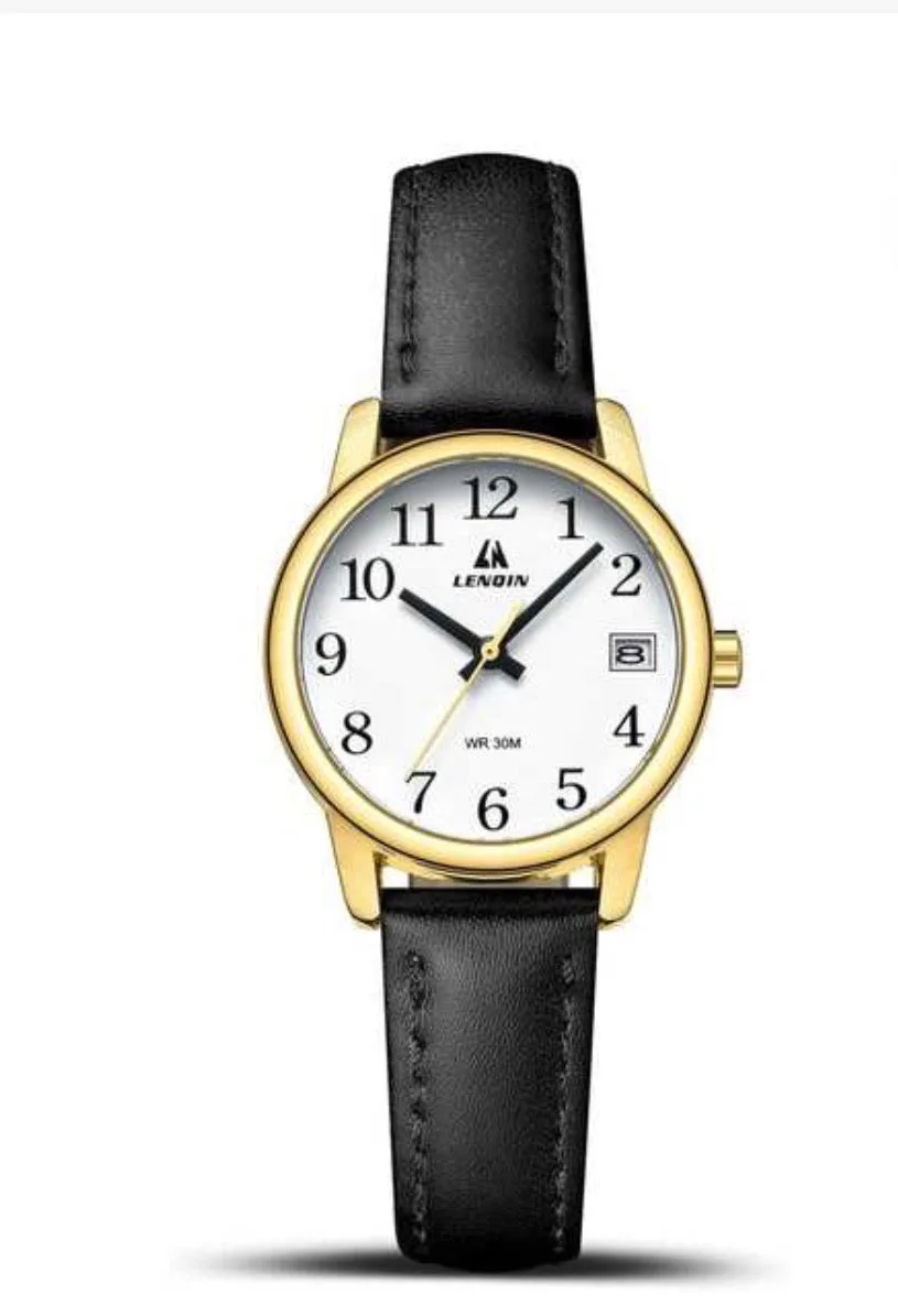 Lady black waterproof leather watch ( Usa Express )