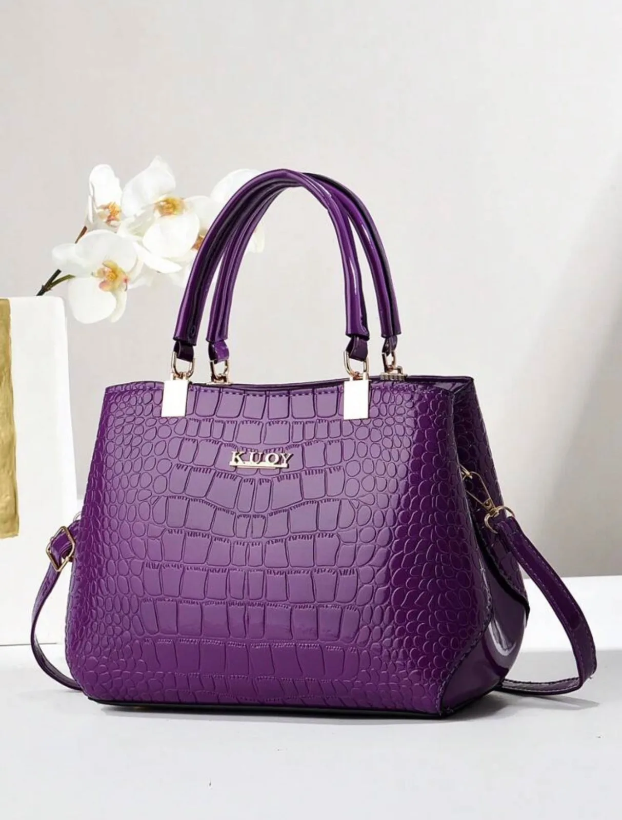 Luxury crocodile embossed Handbag