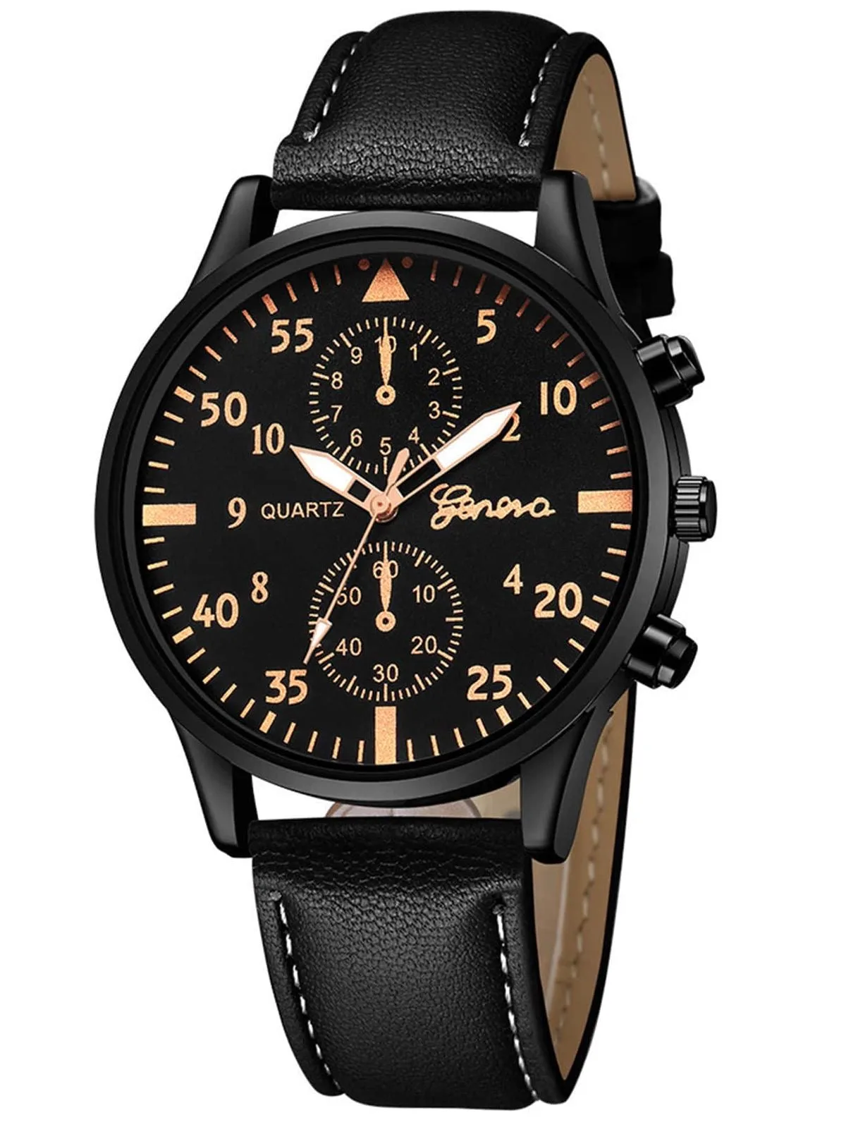 Men Casual Business Wristwatch Leather Strap( Usa Express )