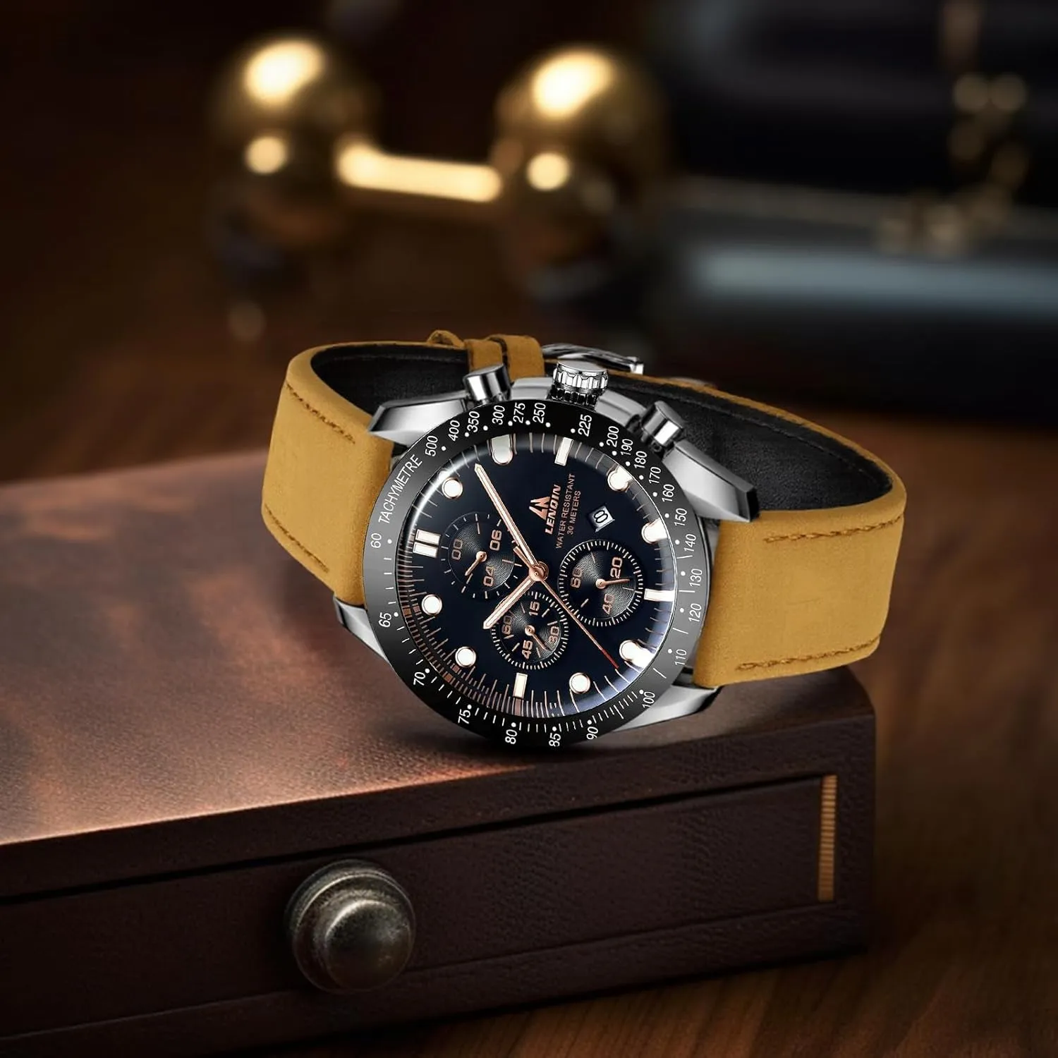 Mens Leather Watch ( Usa Express )