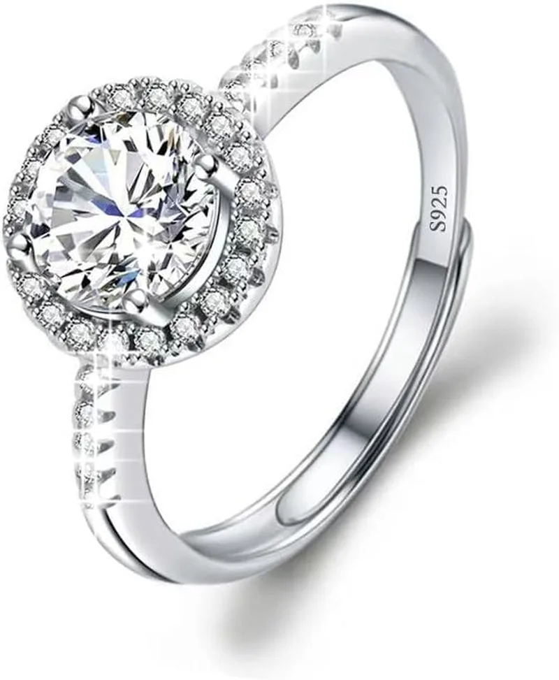 Moissanite Adjustable Engagement Ring ( Usa Express )