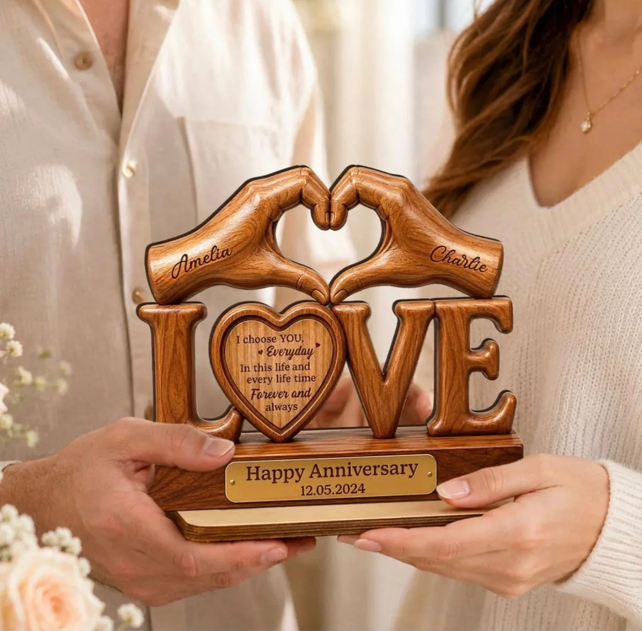 Personalized 2-Layered Wooden Plaque