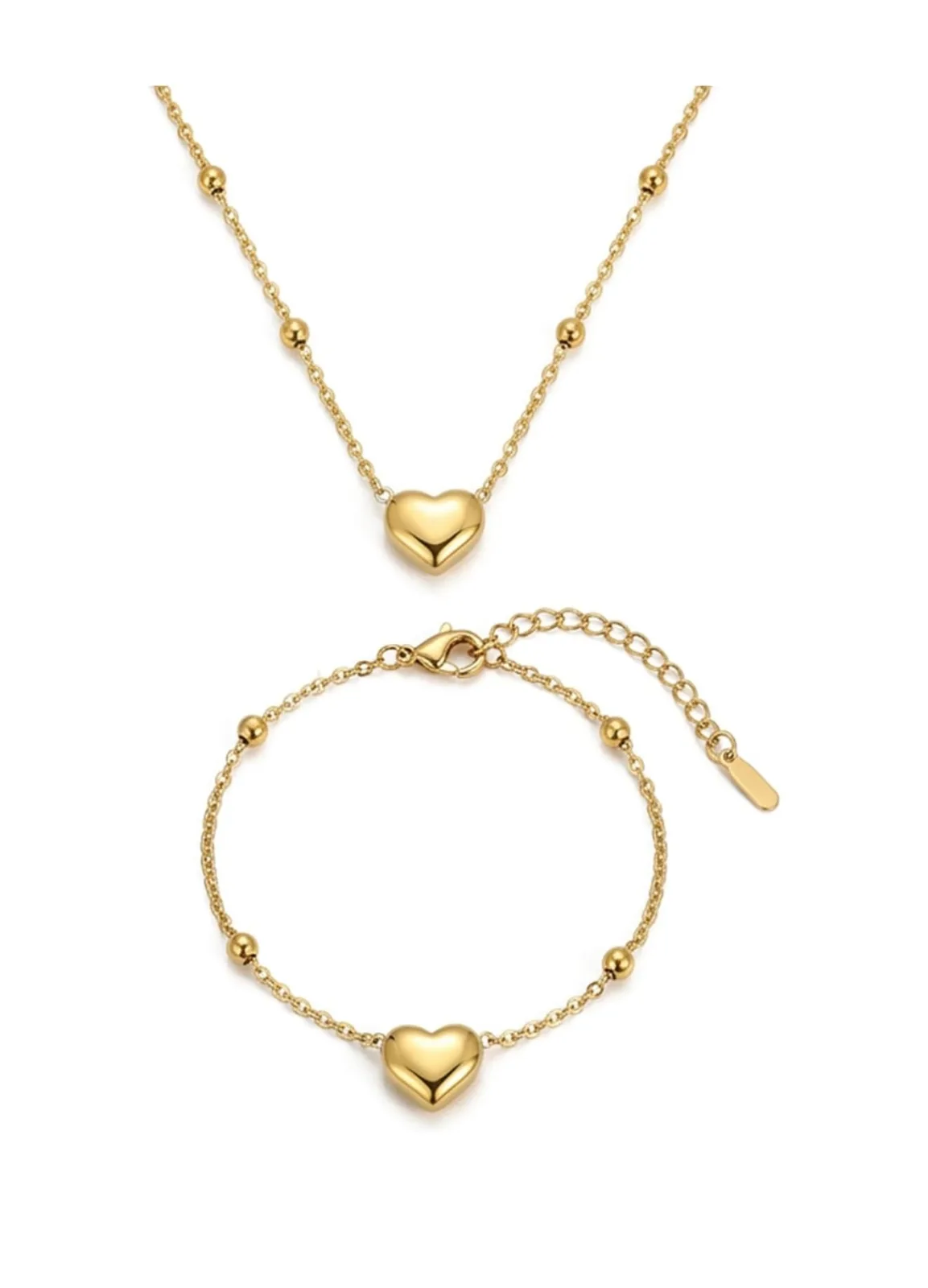 Plated Crystal Jewelry set Cubic Zirconia Dainty Choker Necklace Earrings Stud Gold Necklaces for Women