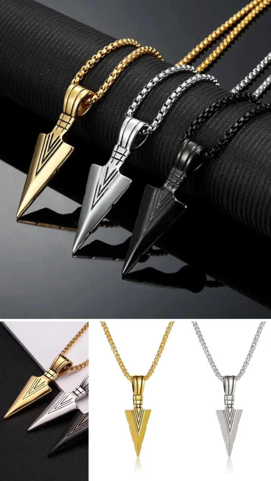 Vintage Arrow Necklace For Men ( Standard Delivery )