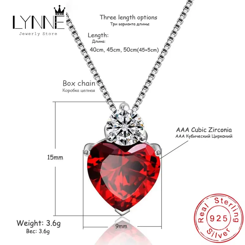 Zircon Heart Necklaces ( Standard Delivery )