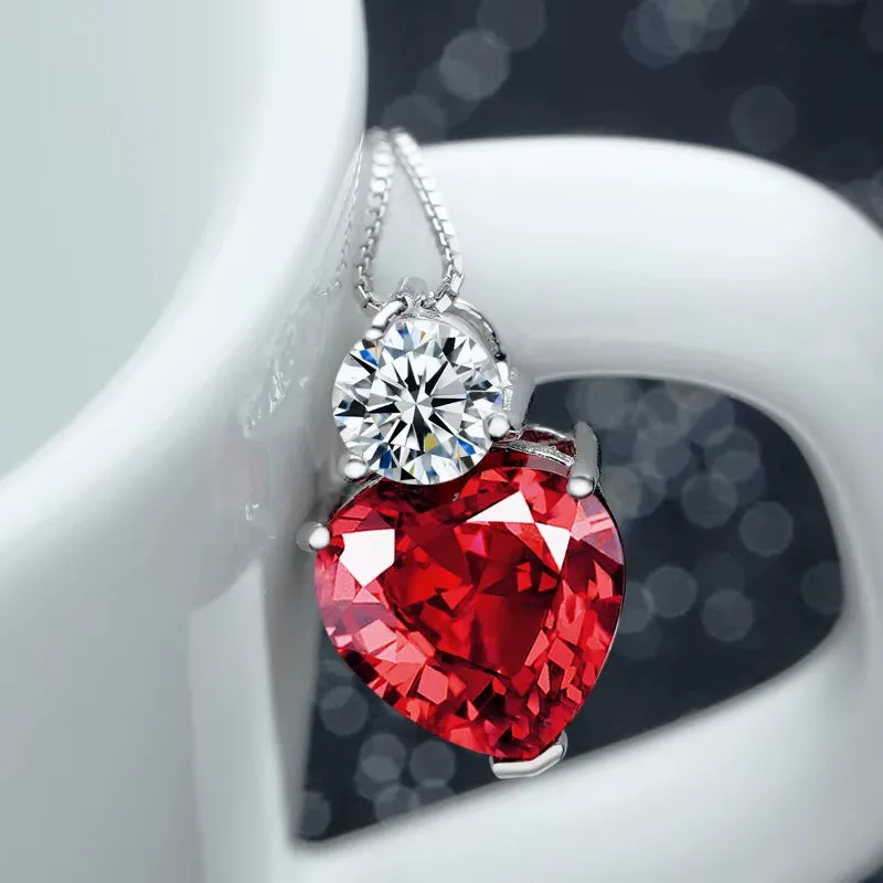 Zircon Heart Necklaces ( Standard Delivery )