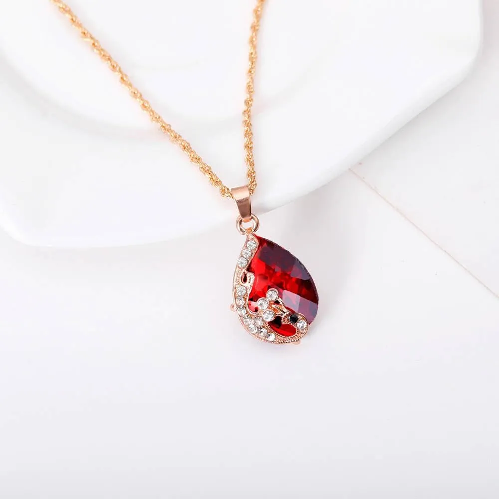Teardrop Crystal Jewelry Set (Red) ( Usa Express )